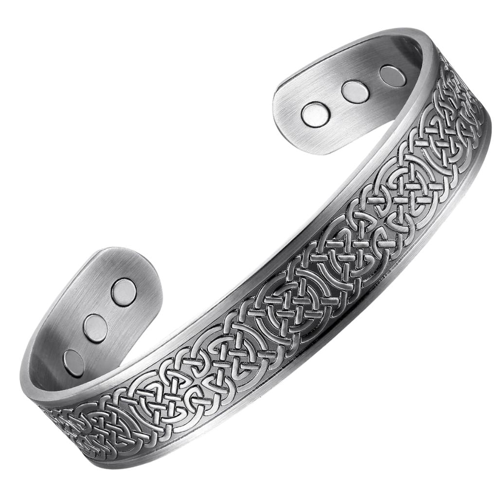 Bransoletka Miedziana "Silver Maze"