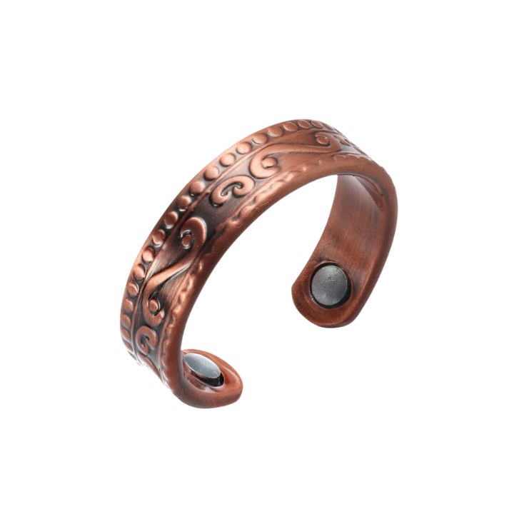 Pierścionek Miedziany "Swirl Band"